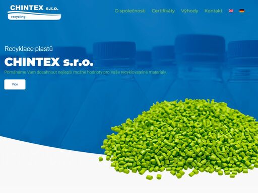 v současné době produkujeme 500 tun regranulátu za měsíc. naší předností jsou 2 pračky od neue herbold a kvalitní kaskádové extrudery...