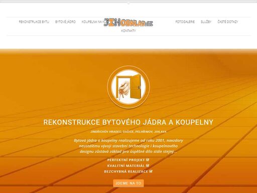 rekonstrukce bytů, bytových jader a koupelen na míru s jistotou, bez starostí, pohodové bydlení pro vás realizujeme v lokalitě jindřichův hradec, dačice, jihlava a vysočina již od roku 2001.