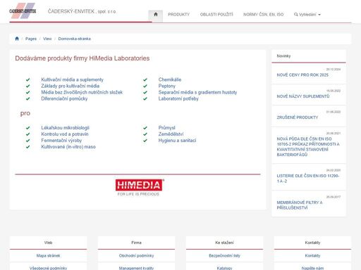 produkty himedia laboratories pro mikrobiologii a molekulární biologii,kultivační média,suplementy,suroviny pro farmaceutickou výrobu