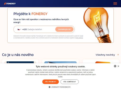 šetřete na energiích bez závazků. dodáváme elektřinu a plyn po celé čr transparentně. přejděte na fonergy a plaťte méně už do měsíce.