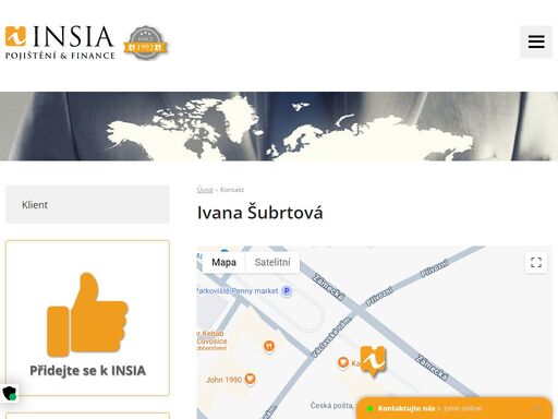 insia a.s. praha. jste makléř nebo zájemce o pojištění? kontaktujte naše specialisty nebo se na nás obraťte přes kontaktní formulář.