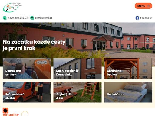 provozujeme domov pro seniory, pečovatelskou službu, chráněné bydlení, denní stacionář domovinka, azylový dům a noclehárnu. zjistěte více.