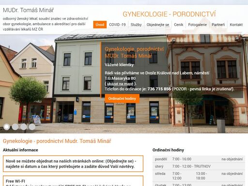 gynekologie - porodnictví trutnov, dvůr králové nad labem. odborný ženský lékař, soudní znalec ve zdravotnictví obor gynekologie, ambulance s akreditací pro další vzdělávání lékařů mz čr