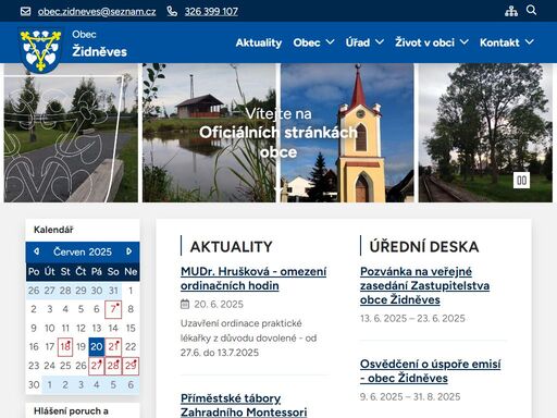 oficiální stránky obce židněves