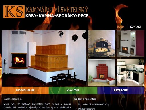 václav světelský kamnářství - dodávka a montáž otevřené krby a krbové vložky, pokojové kamna, kamna s teplovzdušným rozvodem, kaman s teplovodním výměníkem, kachlové sporáky, pece na chléb a pizzu
