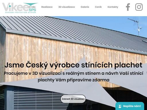 jsme český výrobce stínících plachet. navrhene vám stínící plachtu v 3d vizualizaci zdarma. stínící plachty vám navrhneme, vyrobíme i namontujeme. 
