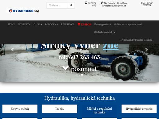půjčovna strojů a nářadí - www.hydapress.cz