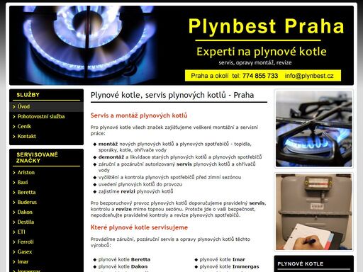 profesionální montáž plynových kotlů a servis plynových kotlů řady značek. praha a okolí prahy.