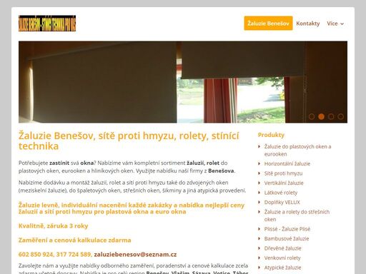 potřebujete zastínit svá okna? nabízíme vám kompletní sortiment žaluzií a rolet do plastových oken a euro oken  využijte nabídku naší firmy z benešova