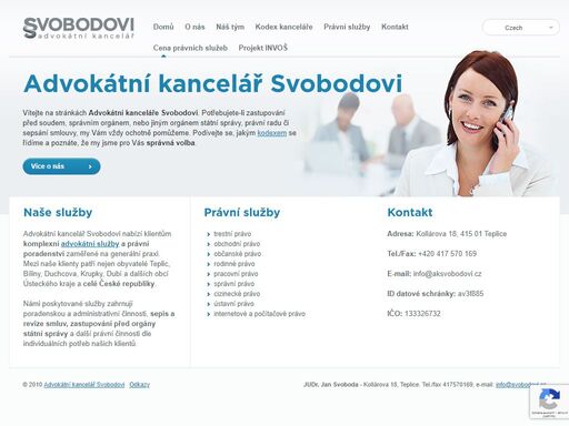 advokátní kancelář svobodovi svým klientům poskytuje služby advokáta a právní poradny převážně klientům v rámci ústeckého kraje.