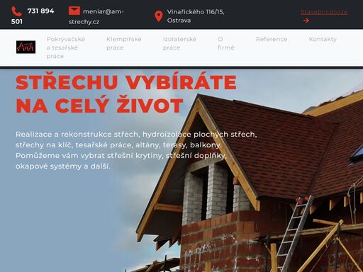 realizace a rekonstrukce střech, hydroizolace plochých střech,střechy na klíč, tesařské práce, altány, terasy, balkony