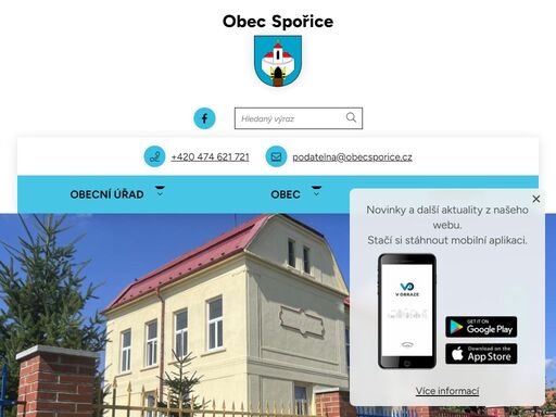 oficiální stránky obce spořice