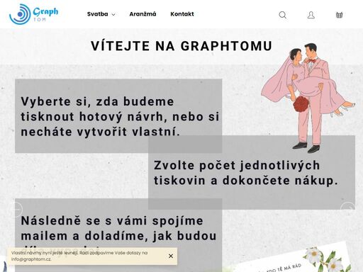 tvoříme originální grafické tiskoviny pro vaši svatbu. šetříme váš čas i peníze.