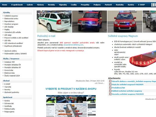 rampy, sirény, majáky, výstražné majáky, světelné soupravy, led výstražná svítidla, led světla, led displeje, vrz, lightbars, sirens, beacons, led warning lights, led displays