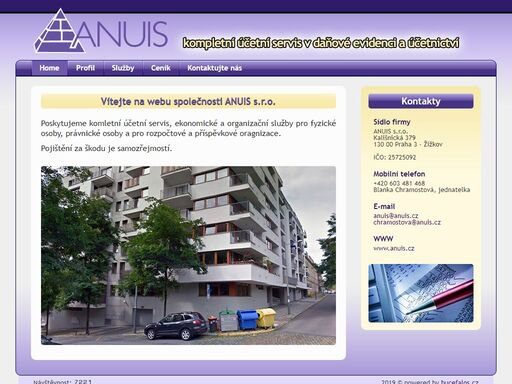 anuis - komletní účetní servis, ekonomické a organizační služby pro fyzické osoby, právnické osoby a pro rozpočtové a příspěvkové oragnizace.