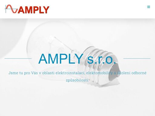 vítejte na stránkách společnosti amply s.r.o. nabízíme školení odborné způsobilosti elektrotechniků, revize elektroinstalačních zařízení, elektroinstalační práce a technickou ochranu majetku.