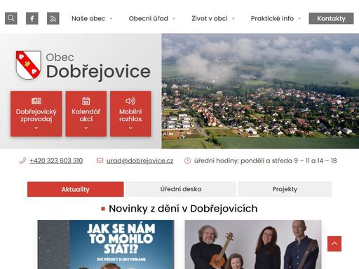 oficiální stránky obce dobřejovice
