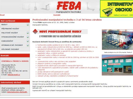 feba,praha,manipulacni, technika, paletovy, vozik