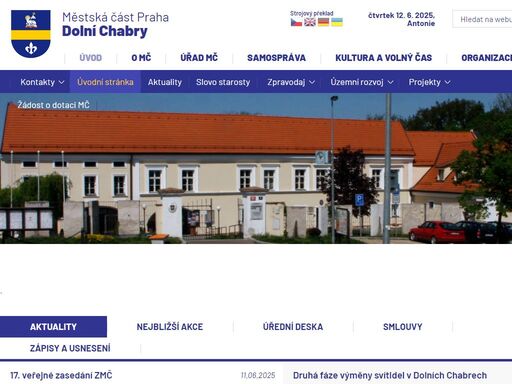 sledujte dění v mč praha-dolní chabry. aktuality, důležité informace, kontakty a komunikace s úřadem.