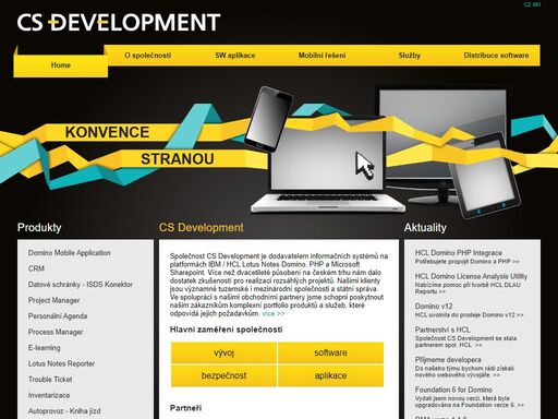 cs development - vývoj pro lotus notes domino, android, ios, dma, domino mobile application, mobile application, mobilní aplikace, dmc, domino mobile connector, crm, datové schránky, project manager, process manager, spisová služba, personální systém, inventarizace, helpdesk, trouble ticket, e-learning, autoprovoz - kniha jízd, purchasing system, reporter, domino notification portal, service desk, pno, řízený dokument. poskytování licencí ibm, symantec, adobe, microsoft.{