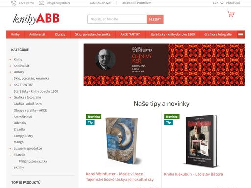 vítejte v našem obchodě. prostor pro vaši reklamu. více na info@knihyabb.cz