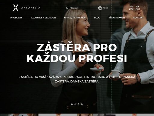firma apronista vyrábí funkční nešpinivé zástěry do gastronomie s revoluční nano úpravou.