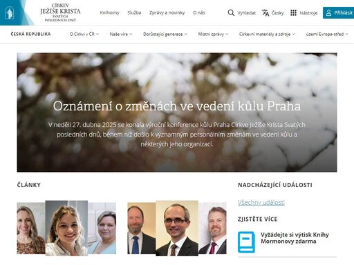 oficiální stránky církve ježíše krista svatých posledních dnů v české republice