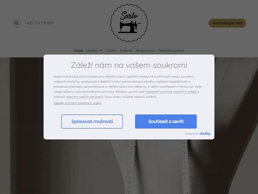 zakázkové krejčovství umístěné na pražských vinohradech, oprava a úprava oděvů, kožených věcí a pravých kožešin, bytový textil, šití na míru