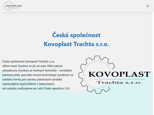 kovoplast trachta s.r,o, vyrobíme vám formu na výrobu jakéhokoliv plastového výrobku, dodáme v jakémkoliv množství. dbáme především na kvalitu výrobků, používáme osvědčené materiály, dbáme na bezpečnost výrobků a dodržujeme veškeré směrnice eu.