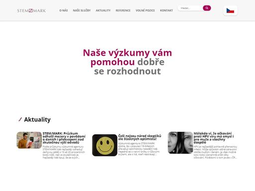 stem/mark je agentura pro výzkum trhu, která pomáhá svým klientům růst. provádíme marketingové výzkumy i výzkumy veřejného mínění pro klienty z nejrůznějších oborů.