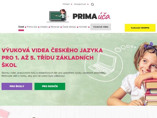 výuková videa český jazyk / čeština pro děti a školy