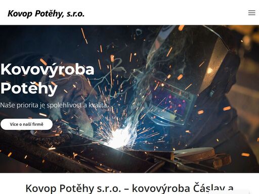 naše firma kovop potěhy s.r.o. nabízí službu kovovýroba ve městech čáslav, kutná hora a okolí. vyrábíme válečkové tratě, ploty, vrata, přístřešky a další.