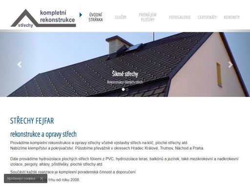 rekonstrukce střechy, ploché střechy, klempířství, pokrývačství, hradec králové, trutnov, náchod.