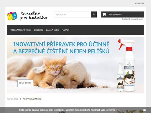 školní a kancelářské potřeby, pro které běžně chodíte do papírnictví.