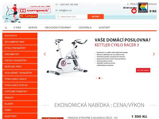online prodej fitness vybavení a dalších produktů značky kettler a hc compact. široká nabídka sportovní výživy předních světových výrobců.