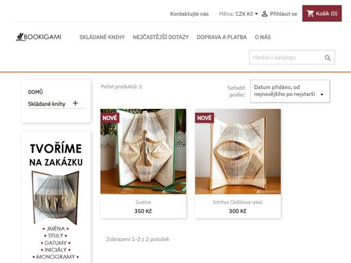 skládané knihy - originální dárky a netradiční dekorace