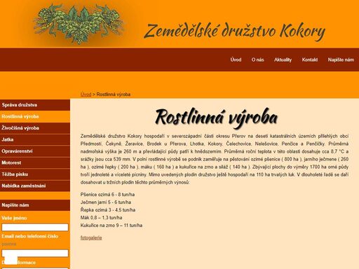 zemědělské družstvo kokory, jatka, pěstování chmele