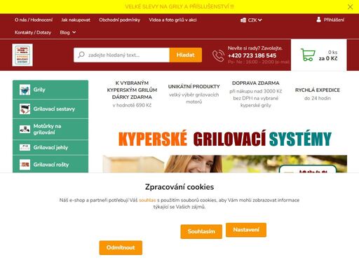 jediný prodejce kyperských grilů  za nejlepší ceny od roku 2017 v čr. revoluční grilovácí sytémy. samofunkční grily s motůrkem na dřevěné uhlí. šašlik, grilovací motůrky, grilování celých kuřat. grilovací rošty. jehly na špíz.