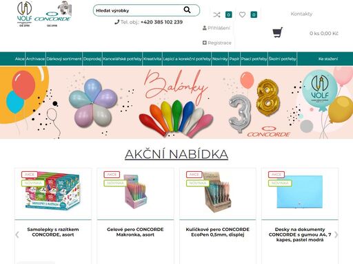 volf kancelářské potřeby. naleznete zde nabídku školních a kancelářských potřeb ico, edding, m+r , sax, školní potřeby