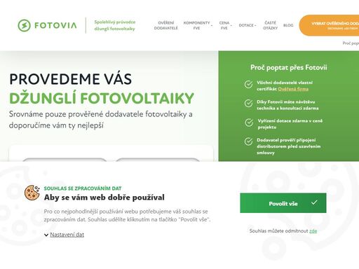 jsme fotovia, spolehlivý průvodce džunglí fotovoltaiky ??, pomůžeme vám vybrat správného dodavatele vaše solárního systému a fve. ??o solární energii víme vše.
