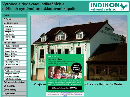 indikon - výrobce a dodavatel indikačních a měřicích systémů pro skladování kapalin