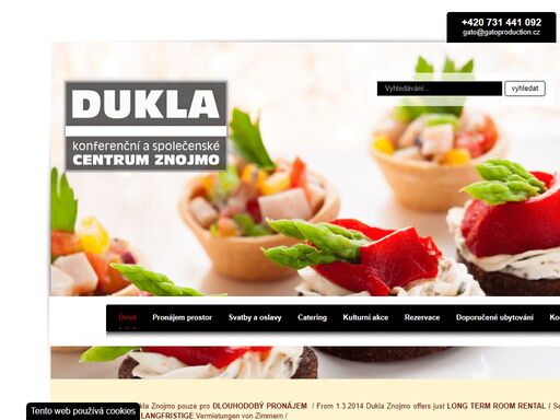 dukla znojmo - svatby, oslavy, catering, kulturní akce znojmo