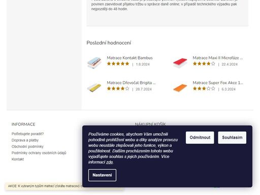 vítejte na e-shopu matrace2000.cz. připravili jsme pro vás kolekci matrací a lamelových roštů od předních českých výrobců.
proč nakupovat u nás?
jsme rodinná firma, provozujeme čalounictví a prodejnu matrací v benešově již od roku 1991.
 
s úctou
petr a eva šustovi
 
podle zákona o evidenci tržeb je prodávající…