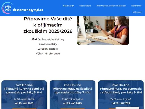 přijímací zkoušky na střední školu nebo gymnázium vyžadují přípravu. zájemců bývá mnoho a boj o volná místa je velký. proto vám umožňujeme rezervovat si své