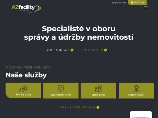 úklidové služby, bezpečnostní služby, správa budov