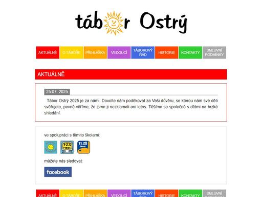 letní dětský tábor ostrý