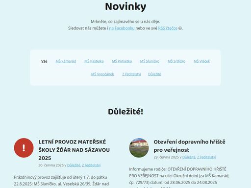 jsme příspěvková organizace. o děti se staráme v sedmi moderních školkách se skupinou zkušených učitelek a asistentek.