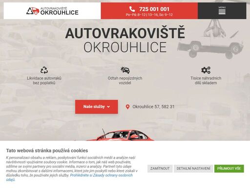výkup, prodej a ekologická likvidace automobilů. navštivte autovrakoviště okrouhlice. největší autovrakoviště na vysočině s širokou nabídkou autodílů.