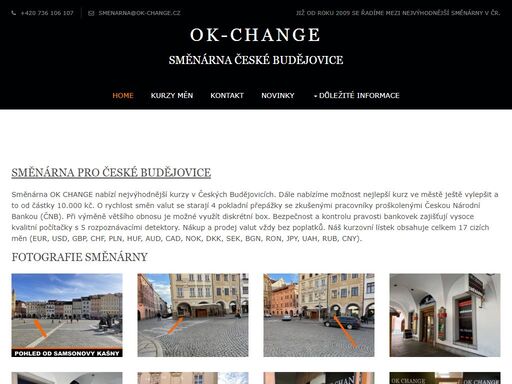 směnárna české budějovice. bez poplatků. výhodné kurzy.