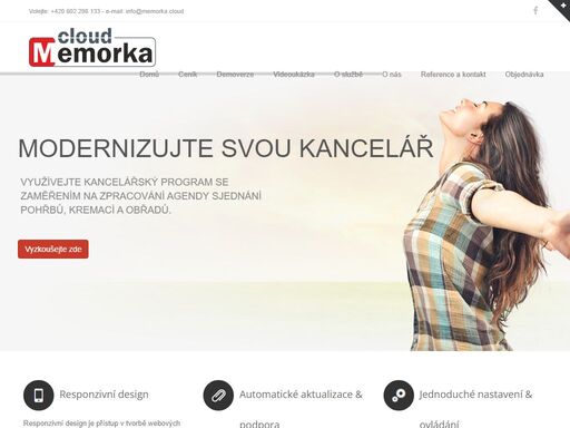 kancelářský program se zaměřením na zpracování agendy sjednání pohřbů, kremací a obřadů